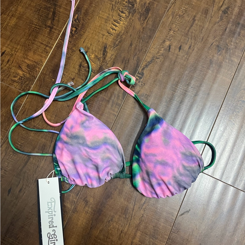 Expired Girl Tie die swim top